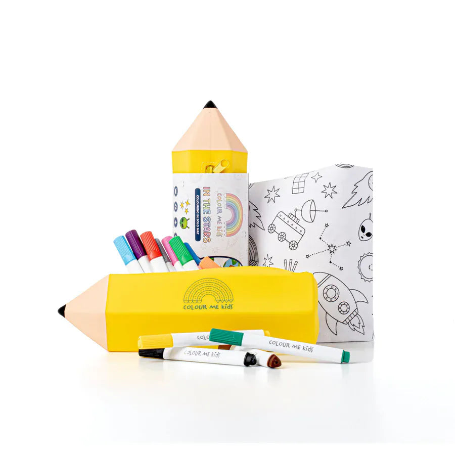Colour Me Kids Accessory Feeding Washable, Reusable Colouring-In Solo Mats with Pens