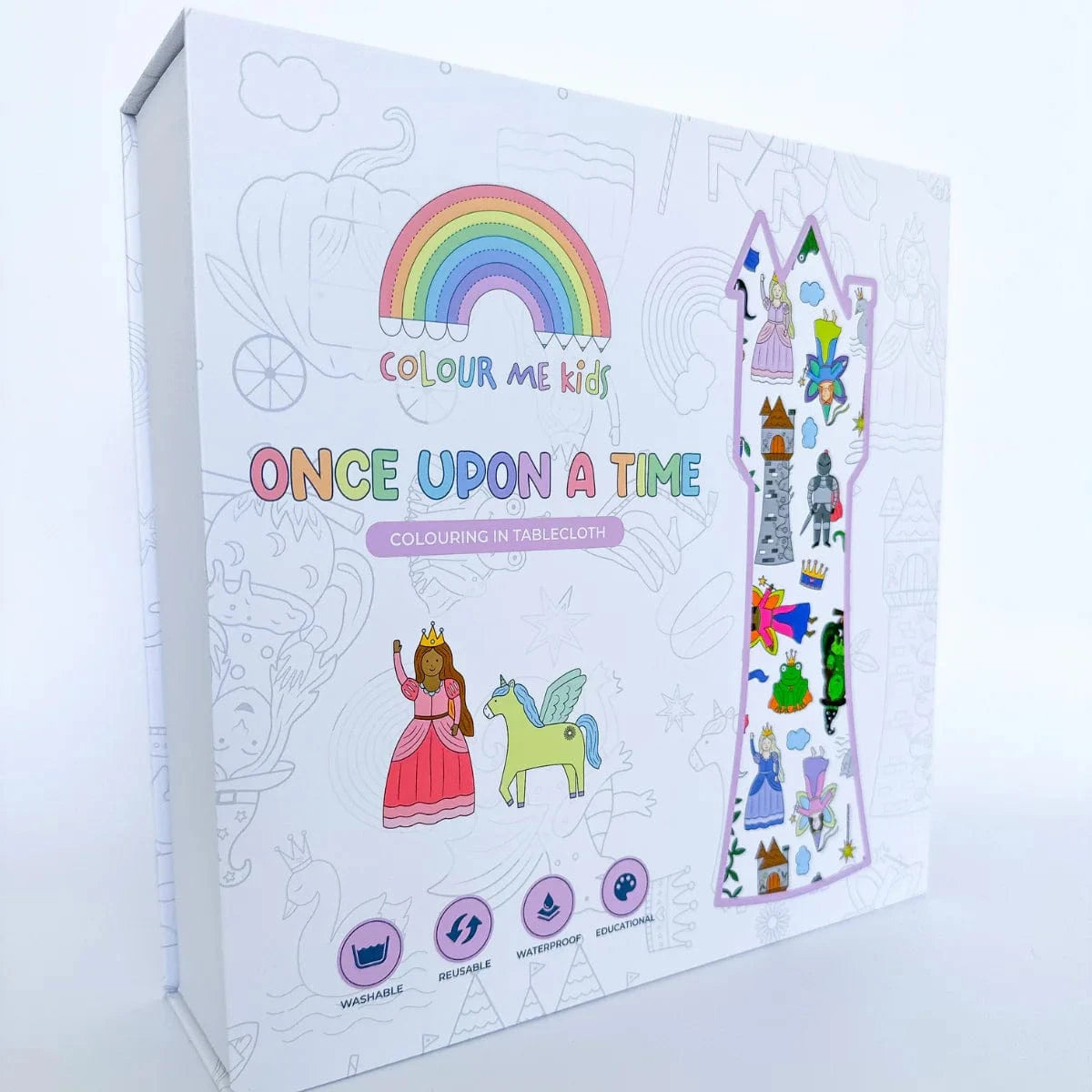 Colour Me Kids Accessory Feeding Washable, Reusable Colouring In Tablecloth Set