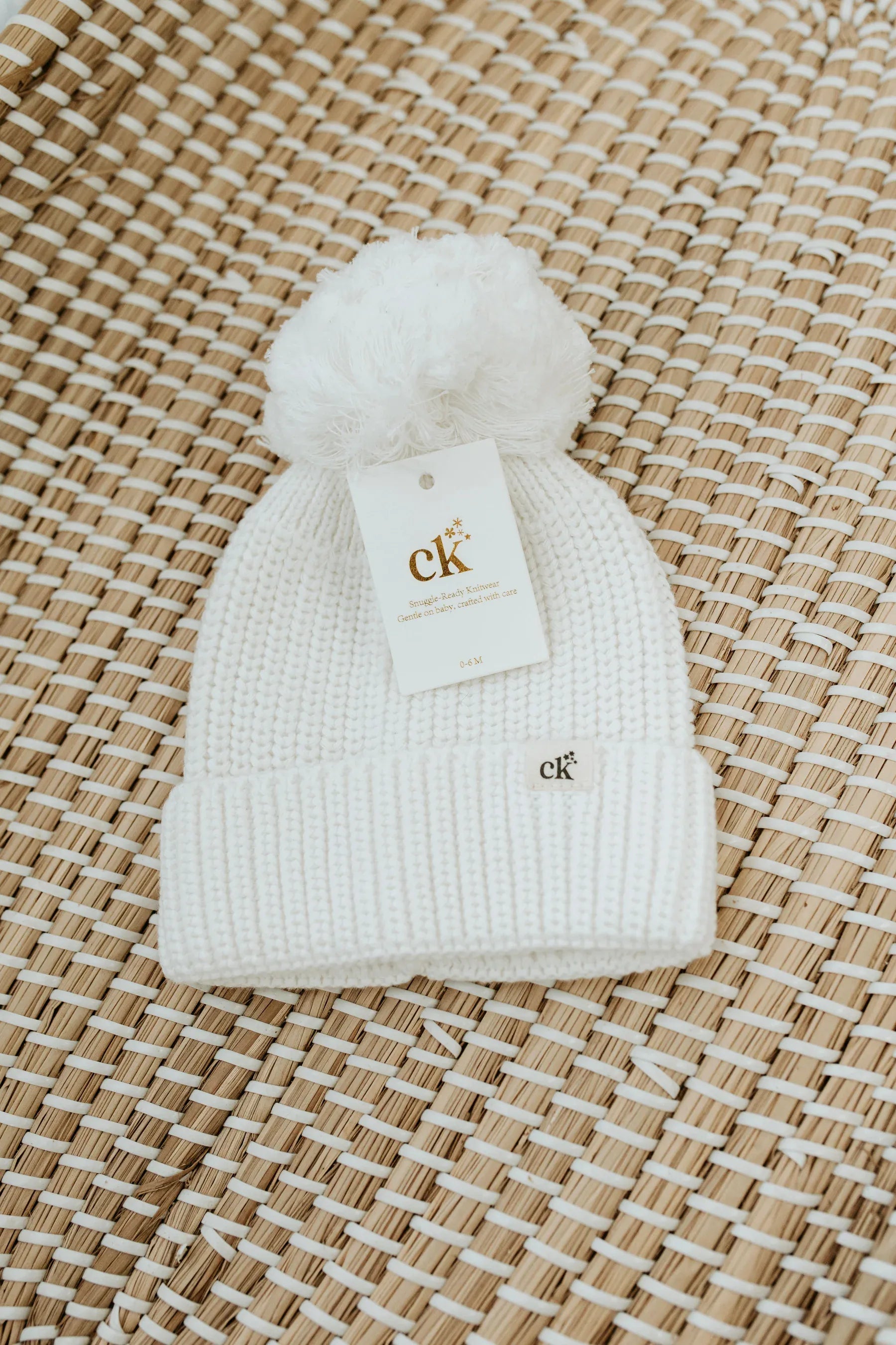 Confetti Kidz Accesories Hats Baby Knit Beanie - Milk
