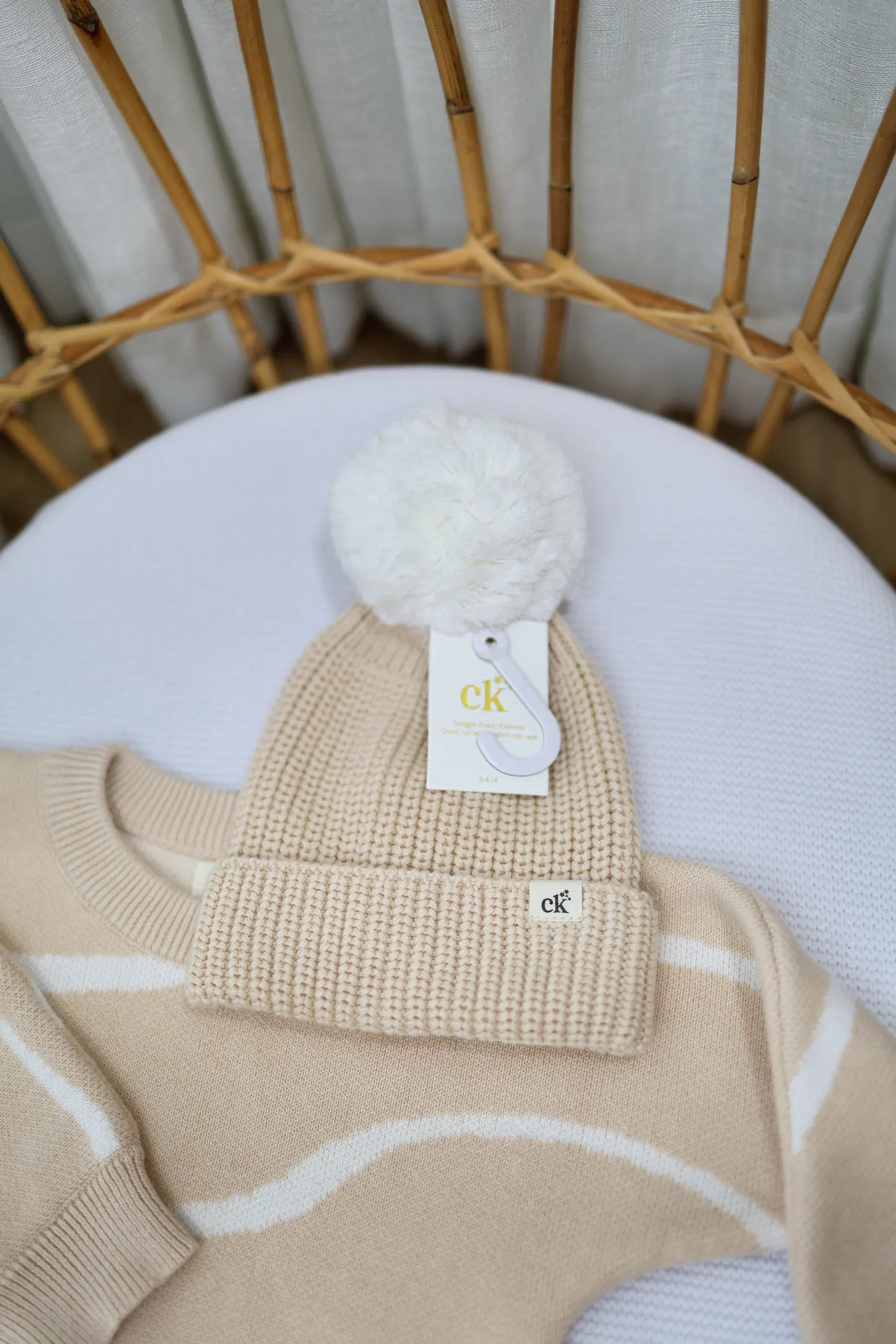 Confetti Kidz Accesories Hats Baby Knit Beanie - Sand