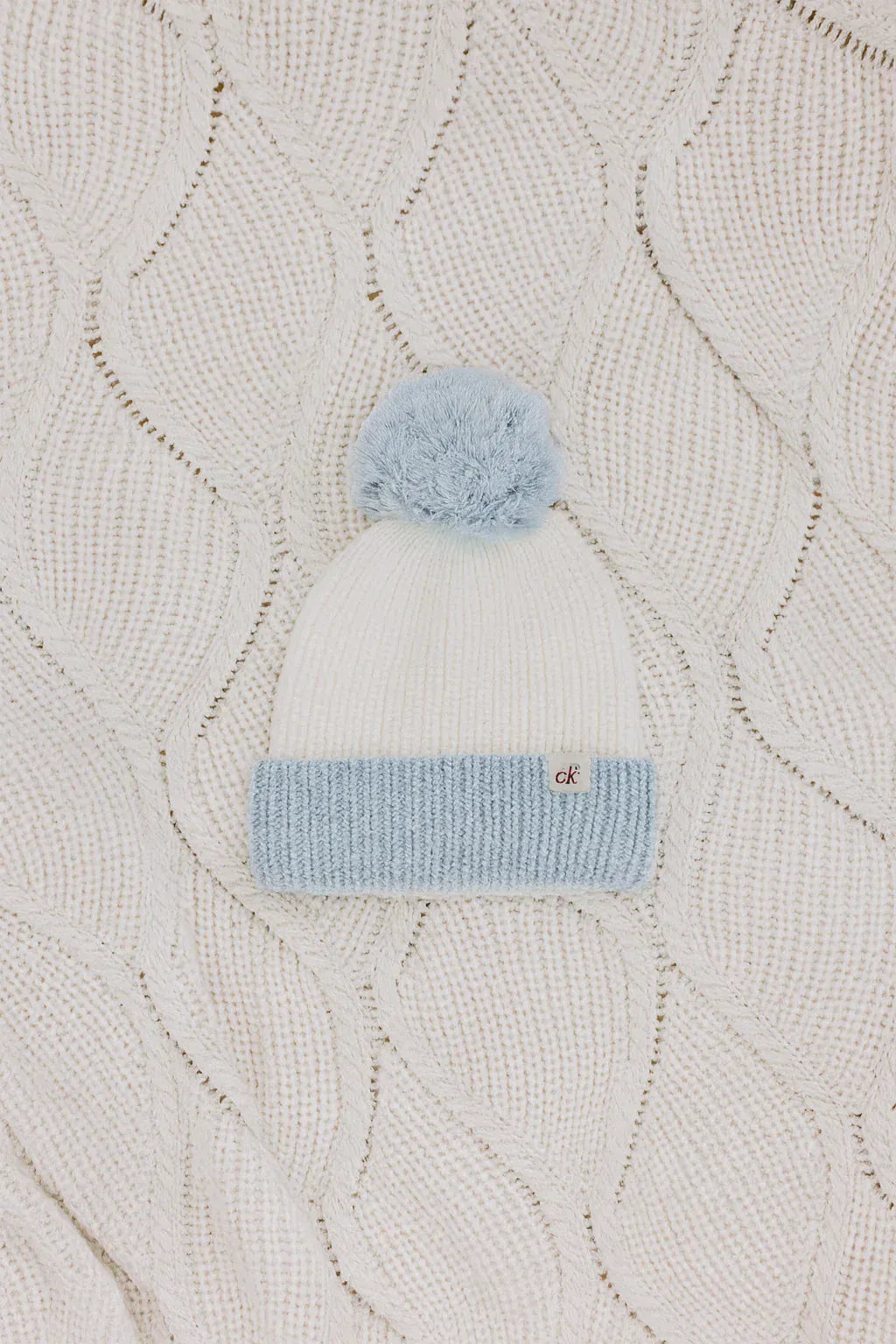 Confetti Kidz Accessories Hats 0-6M Baby Knit Beanie - Soft Blue