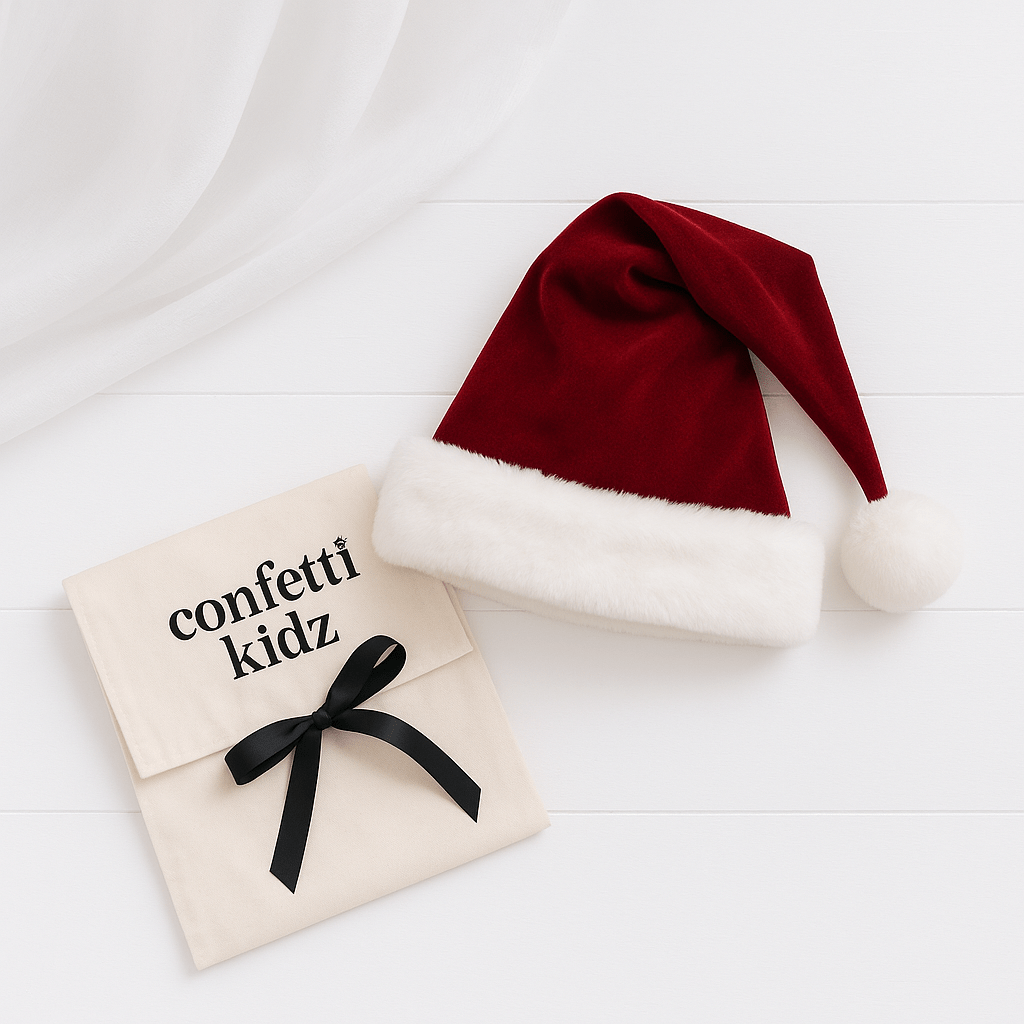 Confetti Kidz Accessories Hats Luxe Velvet Family Santa Hat