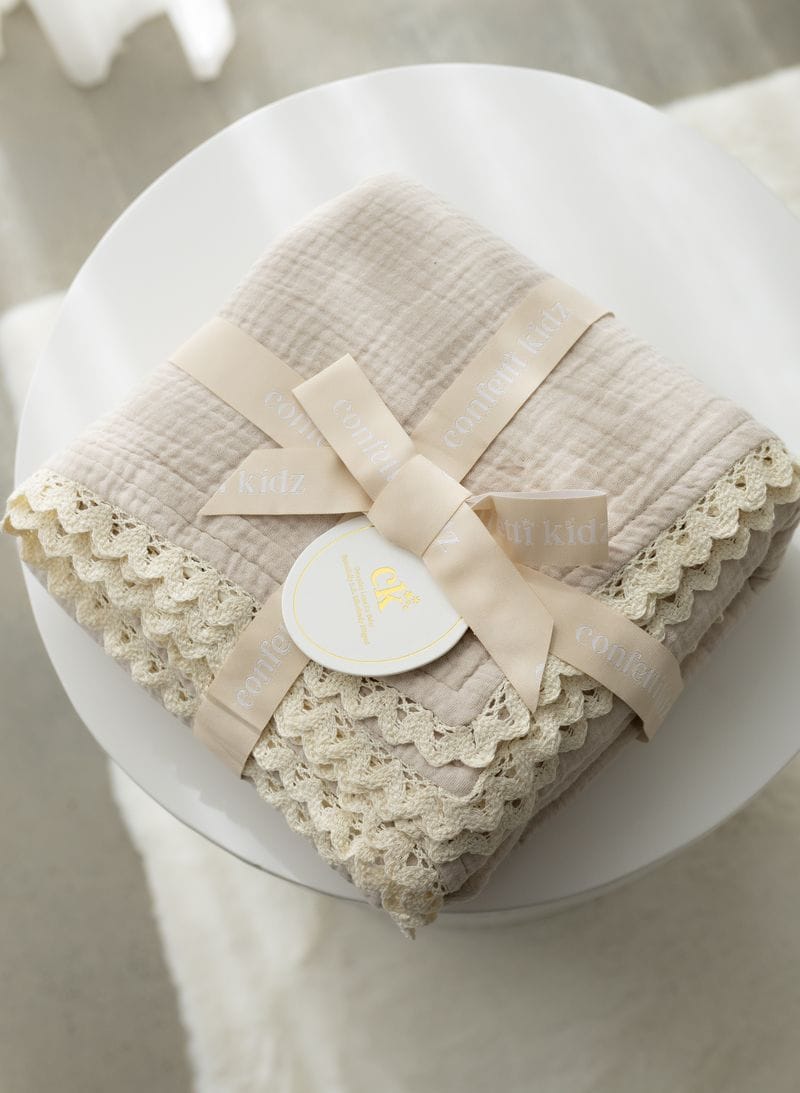 Confetti Kidz Accessory Blanket Classic Muslin Blanket - Oatmeal