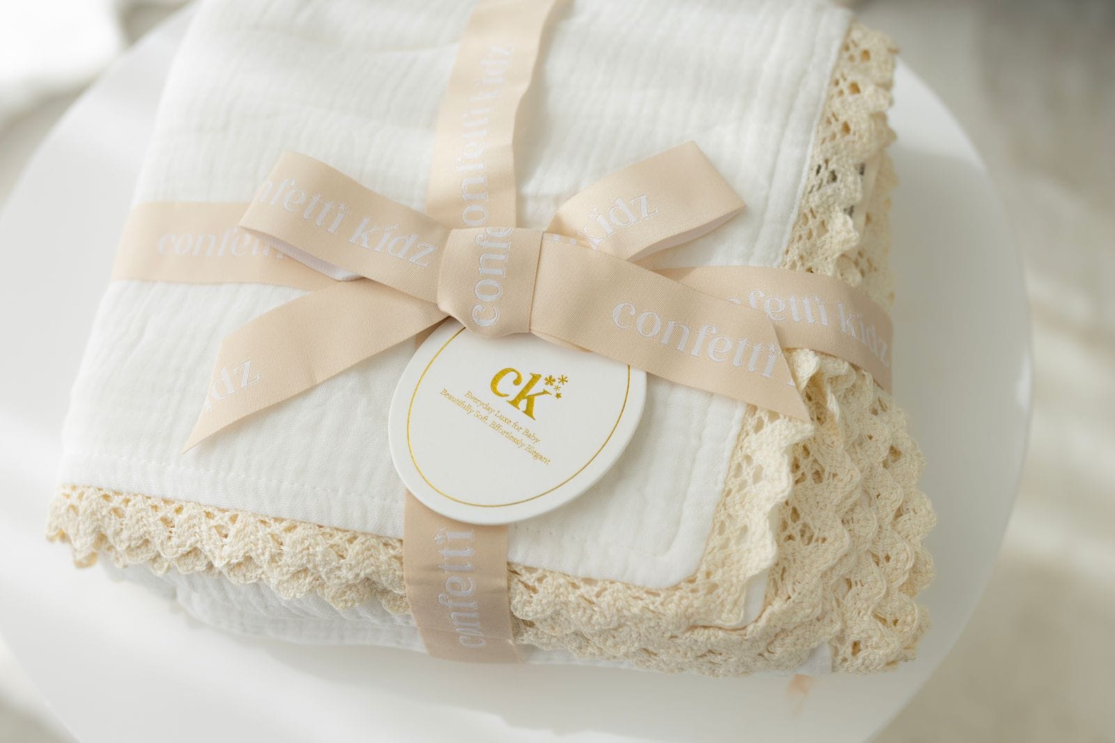 Confetti Kidz Accessory Blanket Classic Muslin Blanket - White