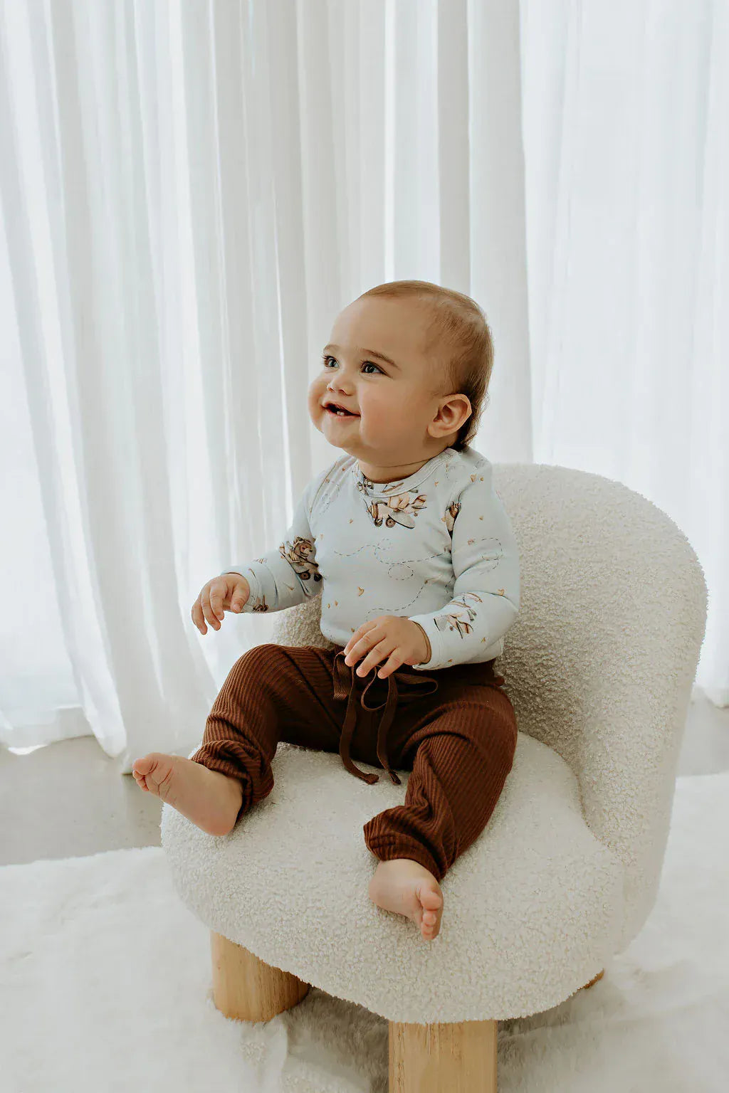 Confetti Kidz Boys Pants Chocolate Ribbed Leggings