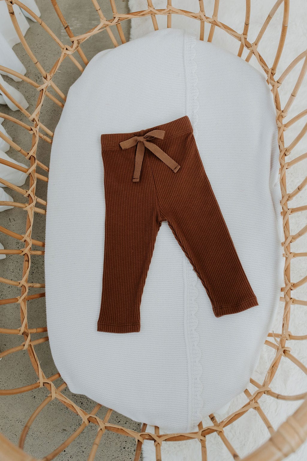 Confetti Kidz Boys Pants Chocolate Ribbed Leggings