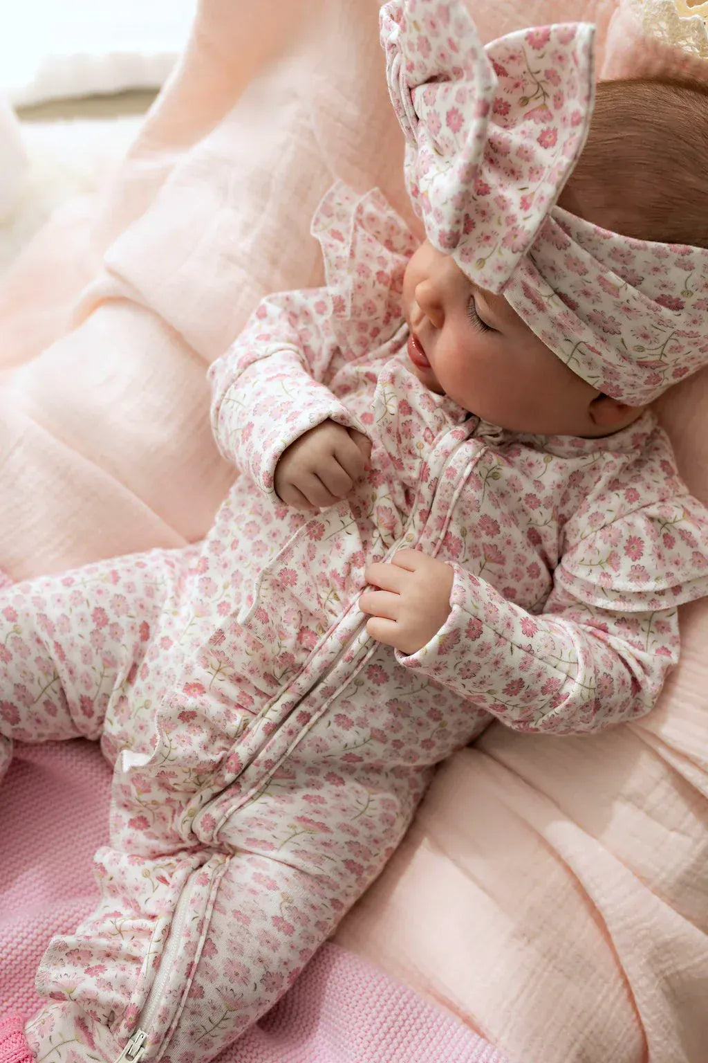 Confetti Kidz Girls All In One Seashell Bloom Zipsuit