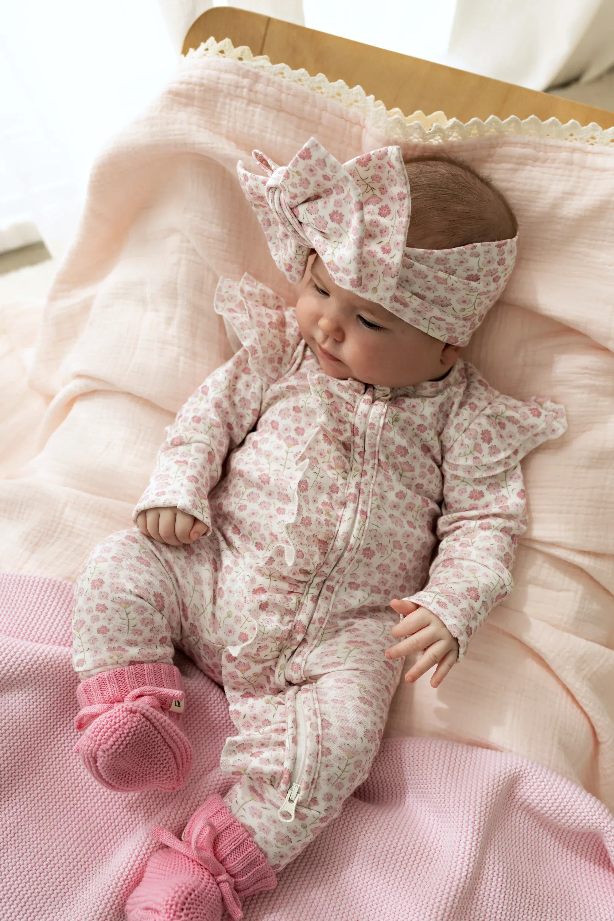 Confetti Kidz Girls All In One Seashell Bloom Zipsuit