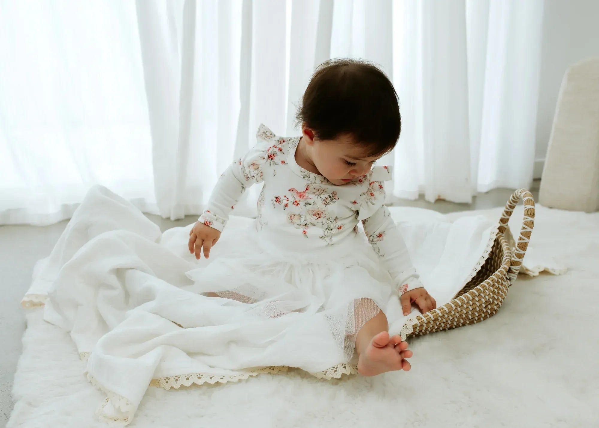 Confetti Kidz Girls Dress Rose Garden - Onesie Tutu Dress