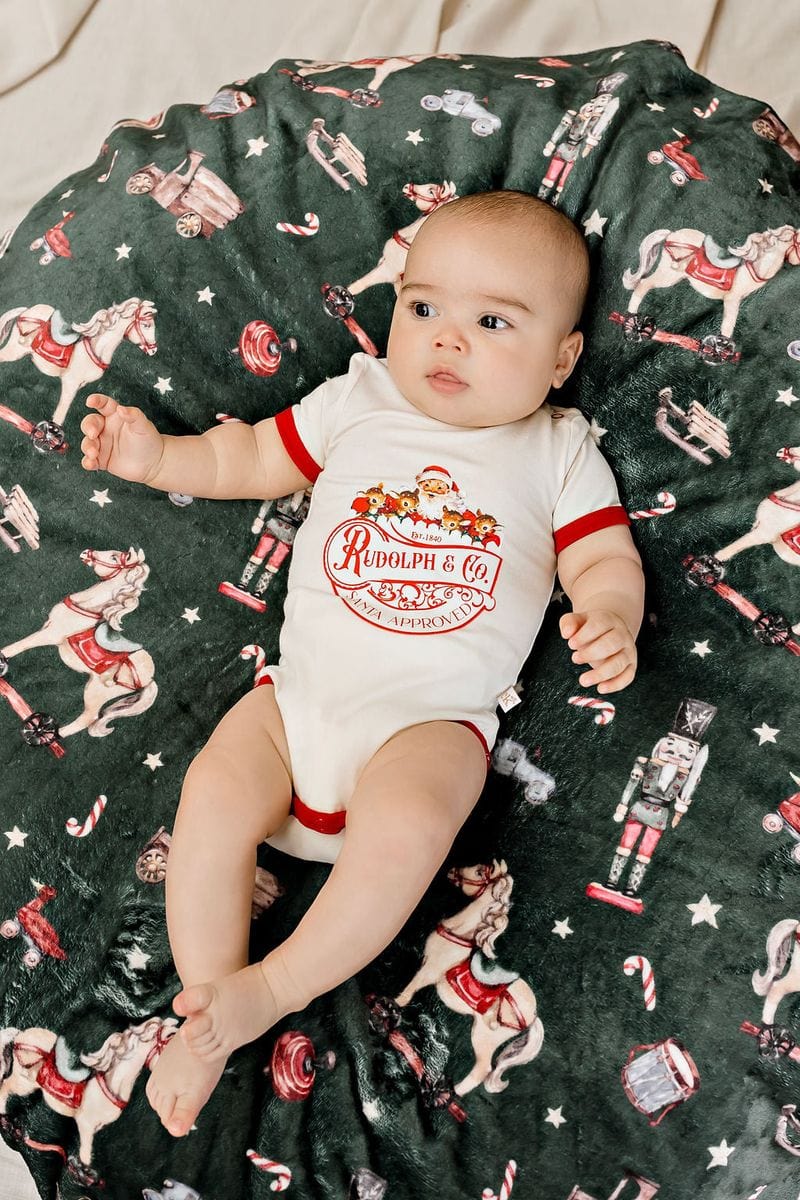 Confetti Kidz Girls Onesie Rudolph + Co. Bamboo Bodysuit