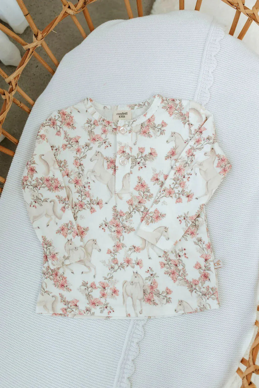 Confetti Kidz Girls Top Blossom Pony - L/S Top