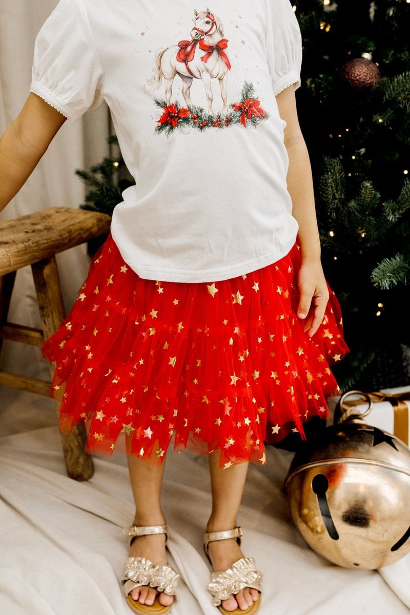 Confetti Kidz Unisex Tee Mistletoe Starlight Pony Bamboo Tee