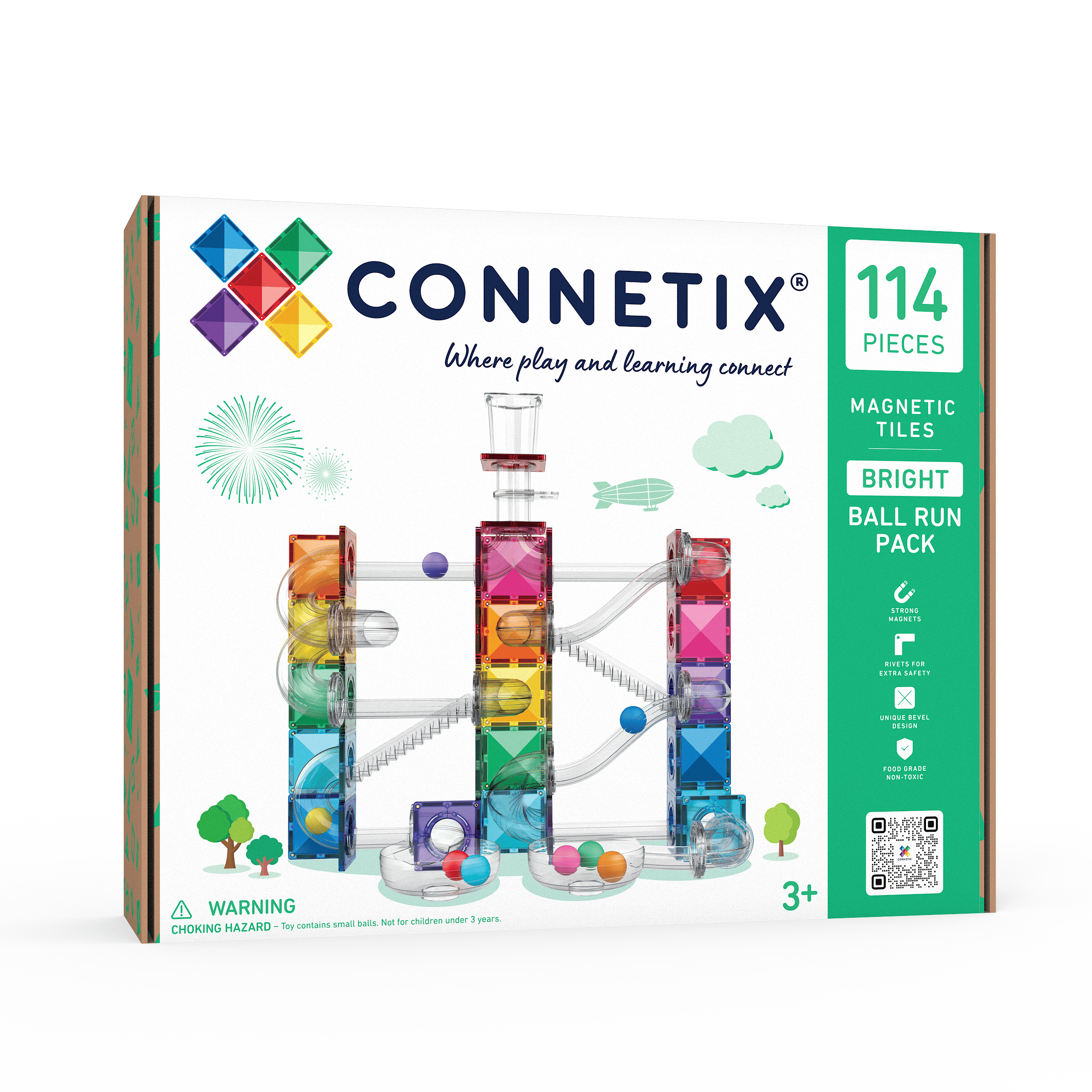 Connetix Toys Connetix - Ball Run Bright Pack 114 pc