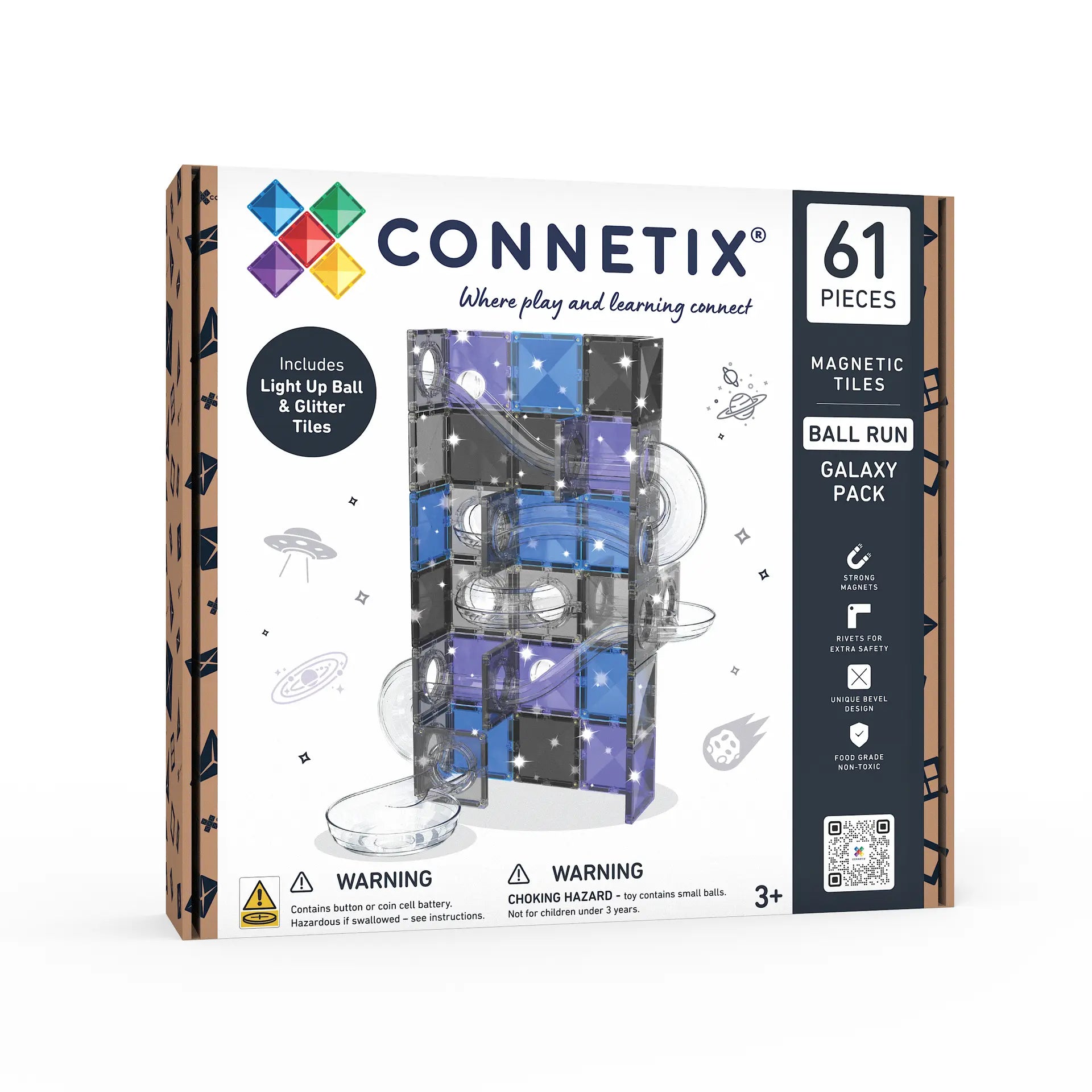Connetix Toys Connetix - Ball Run Galaxy Pack 61 pc