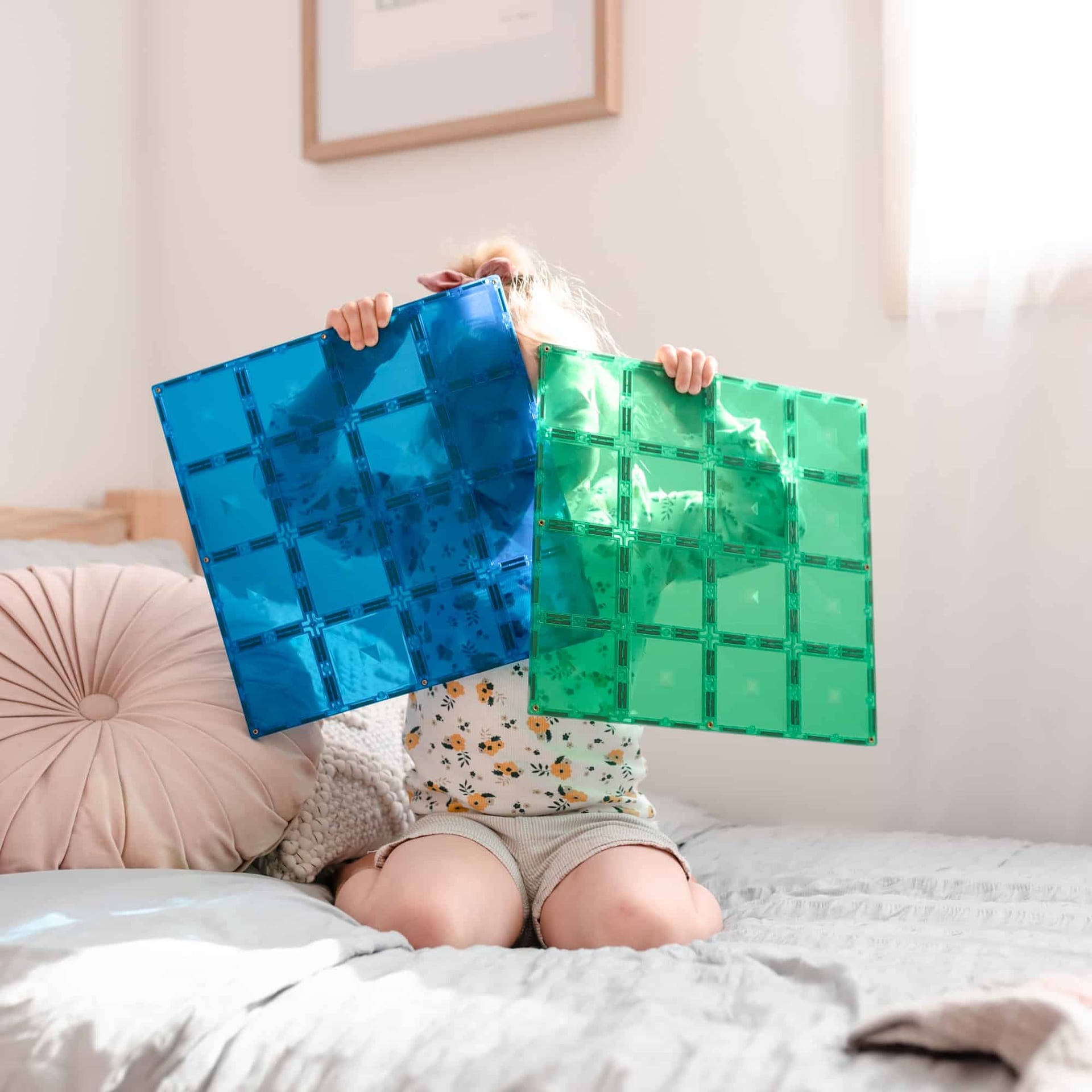 Connetix Toys Connetix - Blue & Green Base Plates 2PC