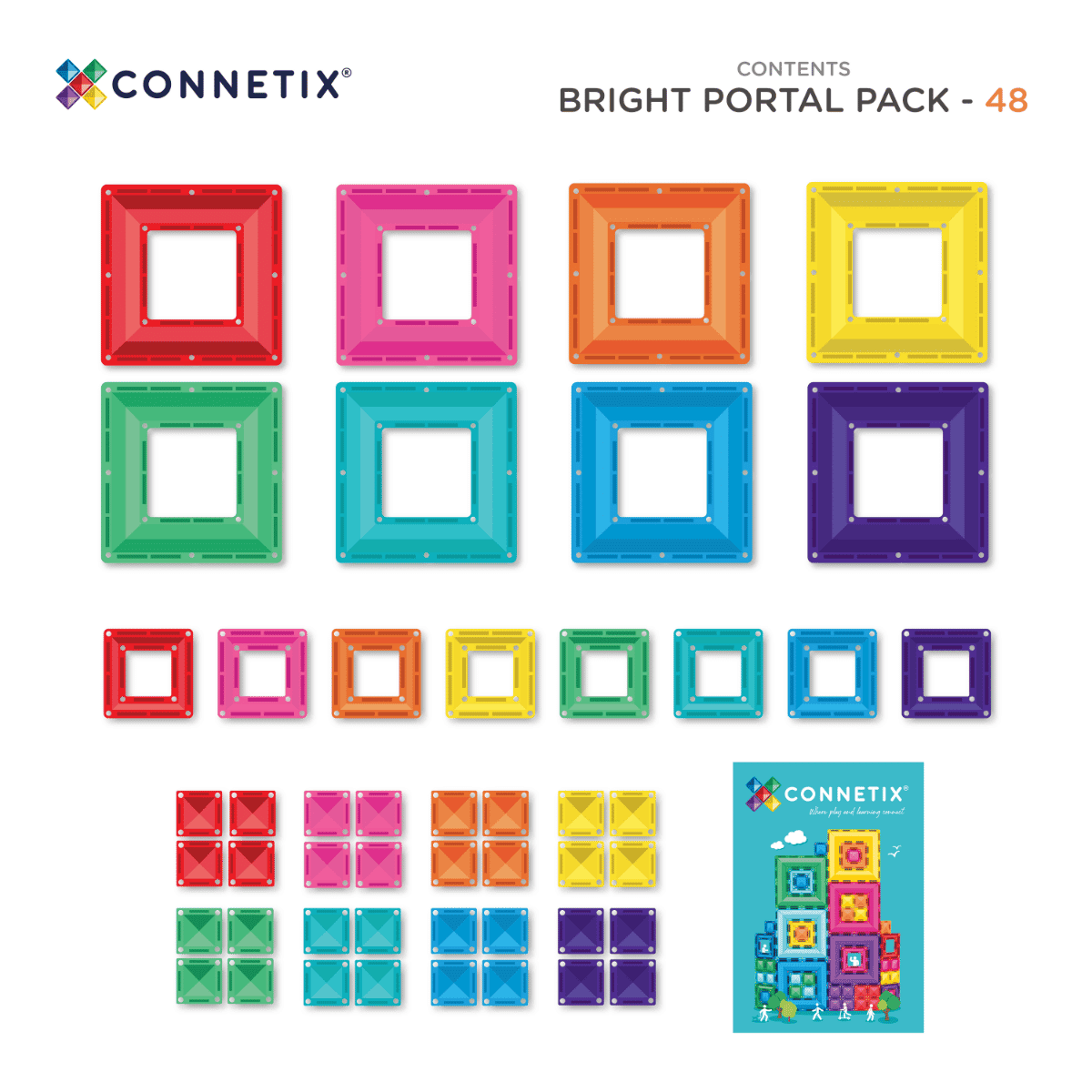 Connetix Toys Connetix - Bright Portal Pack 48 pc