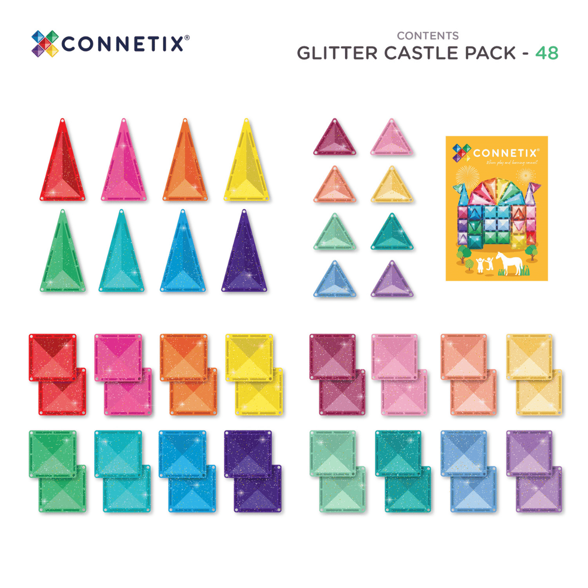 Connetix Toys Connetix - Glitter Castle Pack 48 pc