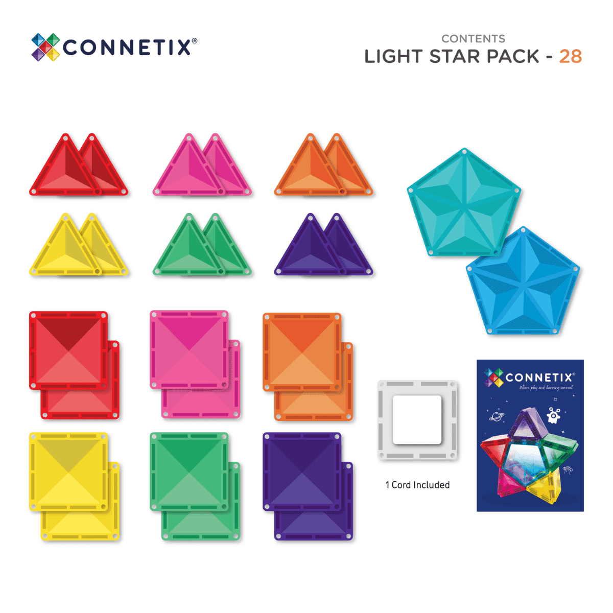 Connetix Toys Connetix - Light Star Pack 28 pc