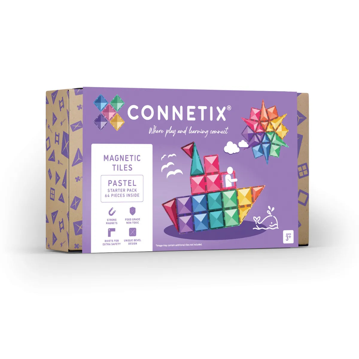 Connetix Toys Pastel Starter Pack 64 pc