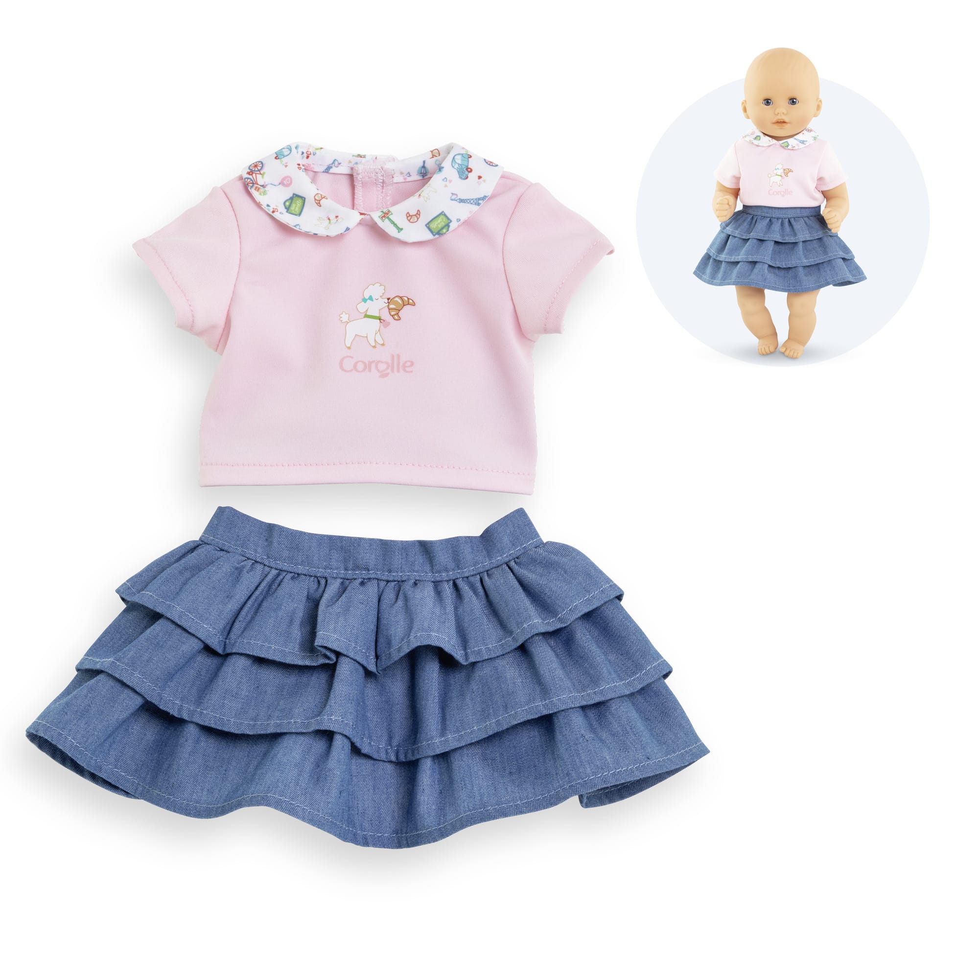 Corolle Toys Corolle Ruffle Skirt and TShirt 30cm