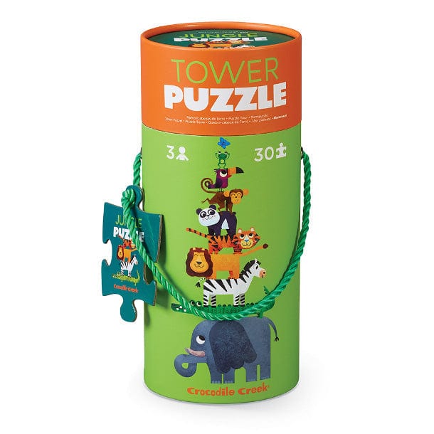 Crocodile Creek Toys Crocodile Creek 30pc Tower Puzzle - Jungle