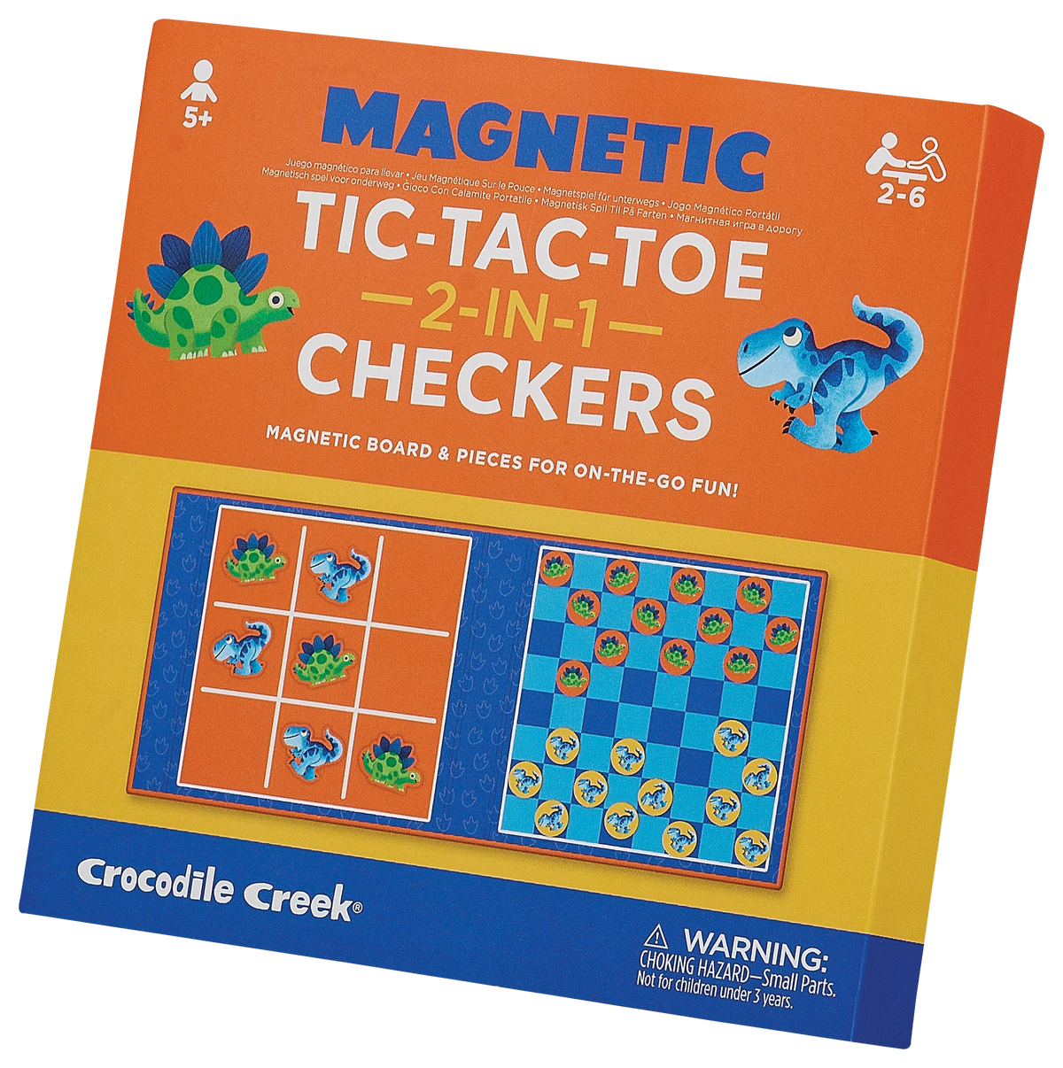 Crocodile Creek Toys Tic Tac Toe & Checkers - Dino