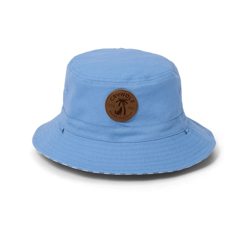Crywolf Accessories Hats Reversible Bucket Hat - Sky Blue Stripe