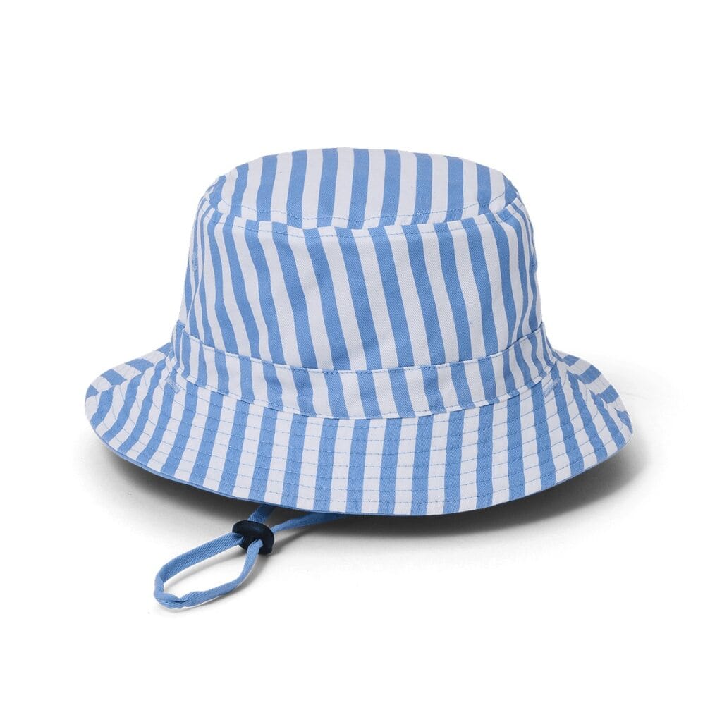 Crywolf Accessories Hats Reversible Bucket Hat - Sky Blue Stripe