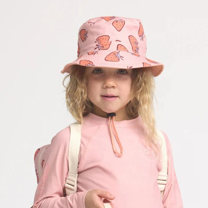 Crywolf Accessories Hats Reversible Bucket Hat Strawberry Splash