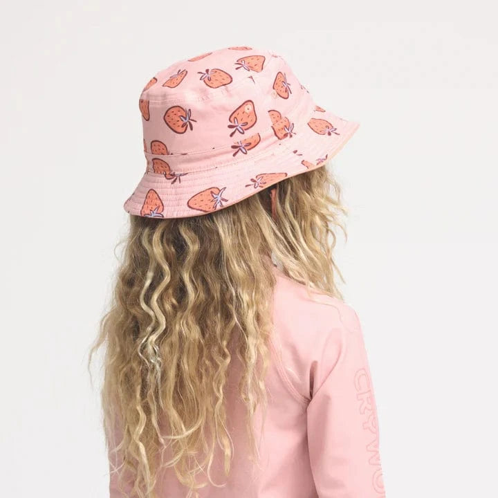 Crywolf Accessories Hats Reversible Bucket Hat Strawberry Splash