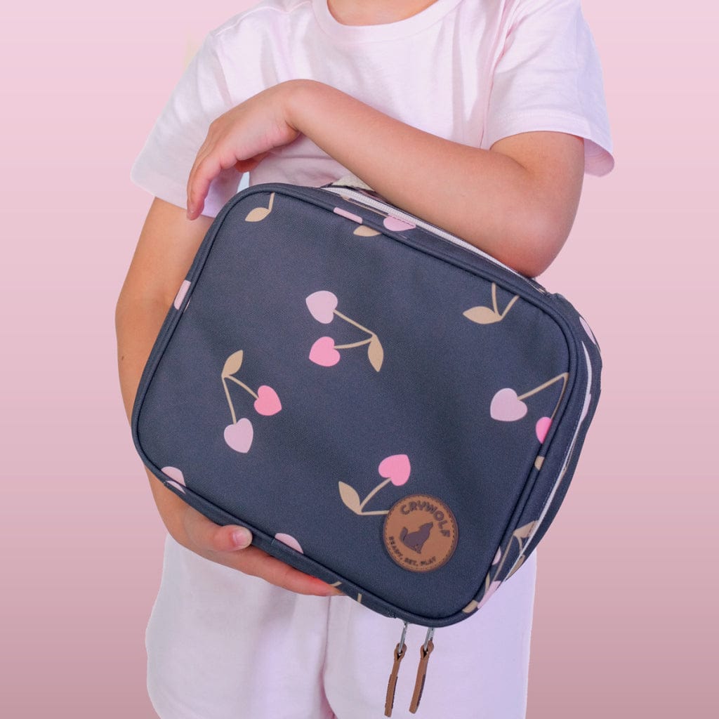 Crywolf Accessory Feeding Everyday Lunch Bag - Cherry Hearts