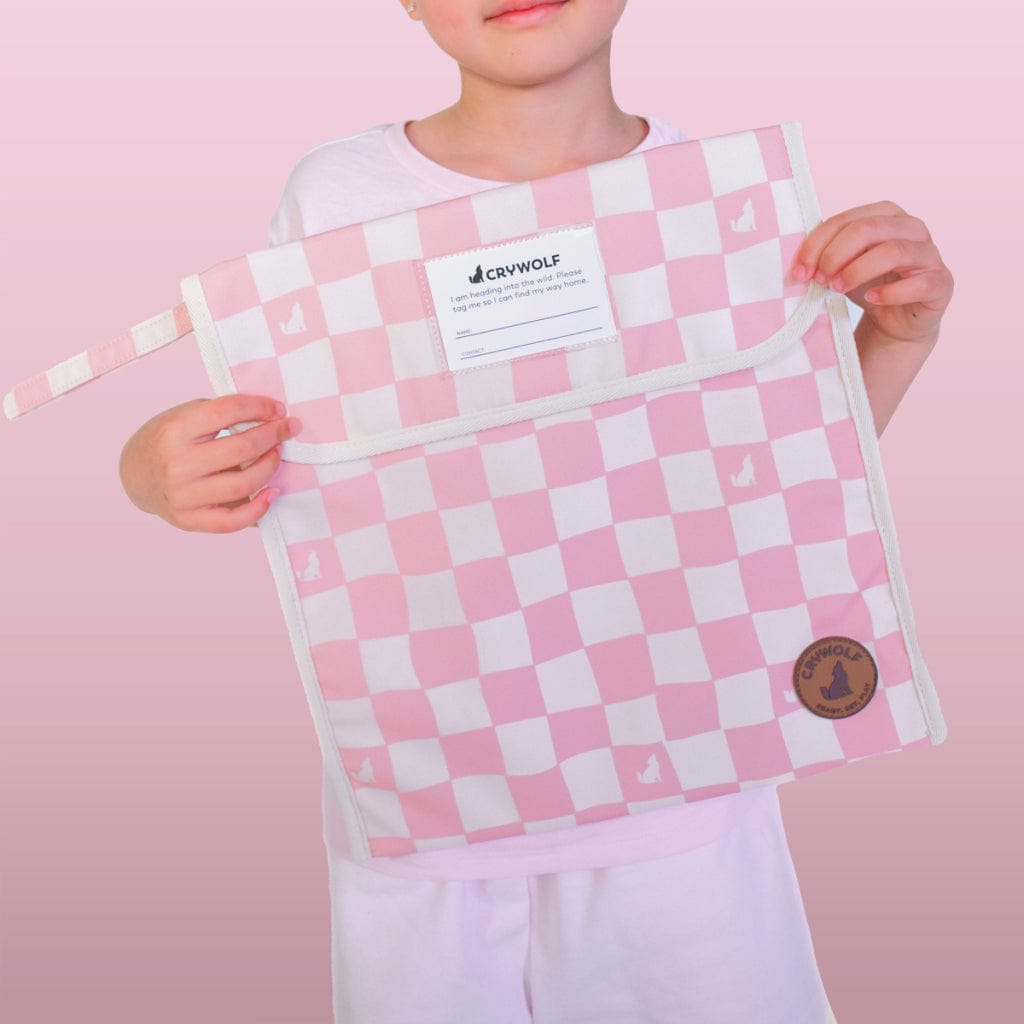 Crywolf Bags Book Bag - Pink Check