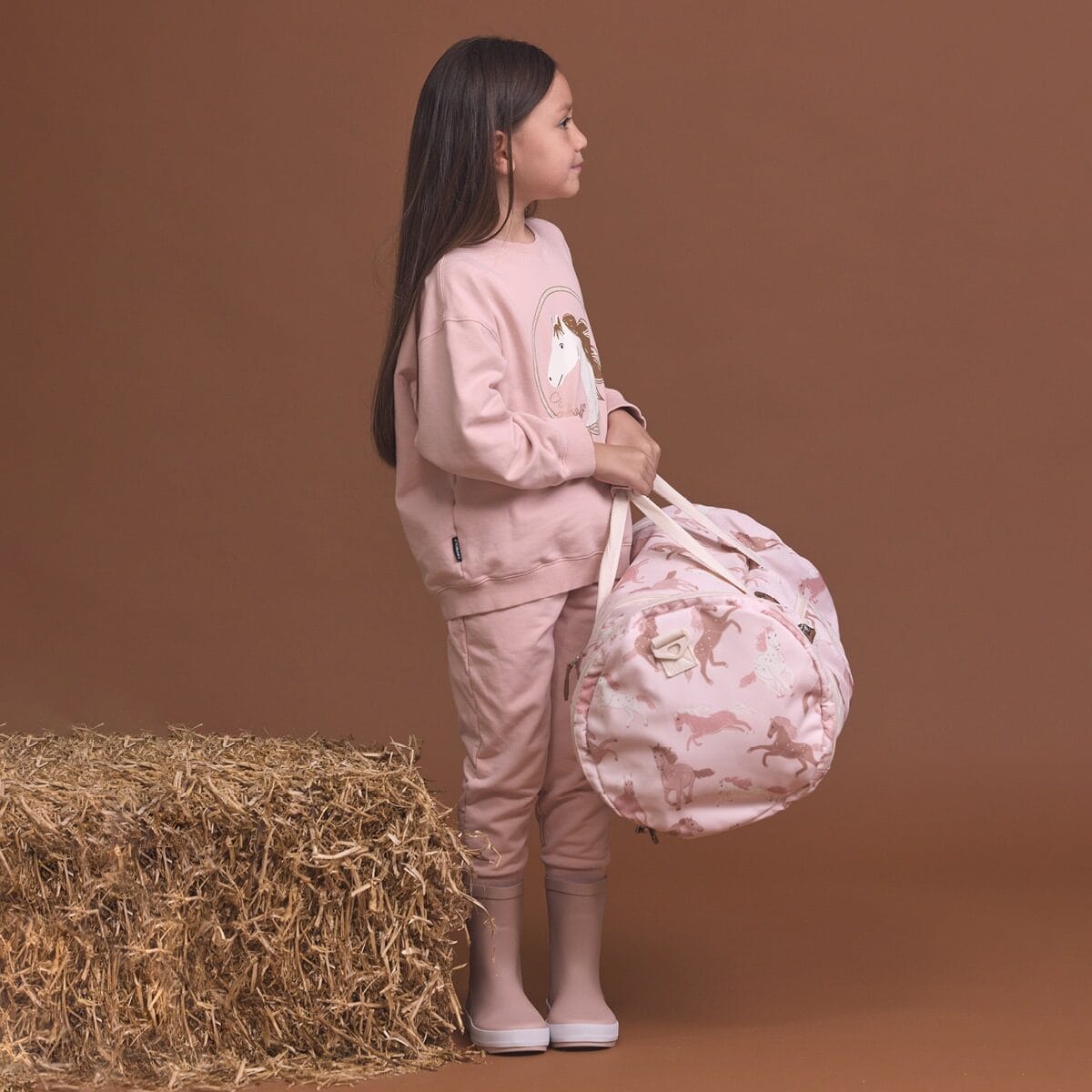 Packable Duffle Bag - Blush Ponies - Parnell Baby Boutique