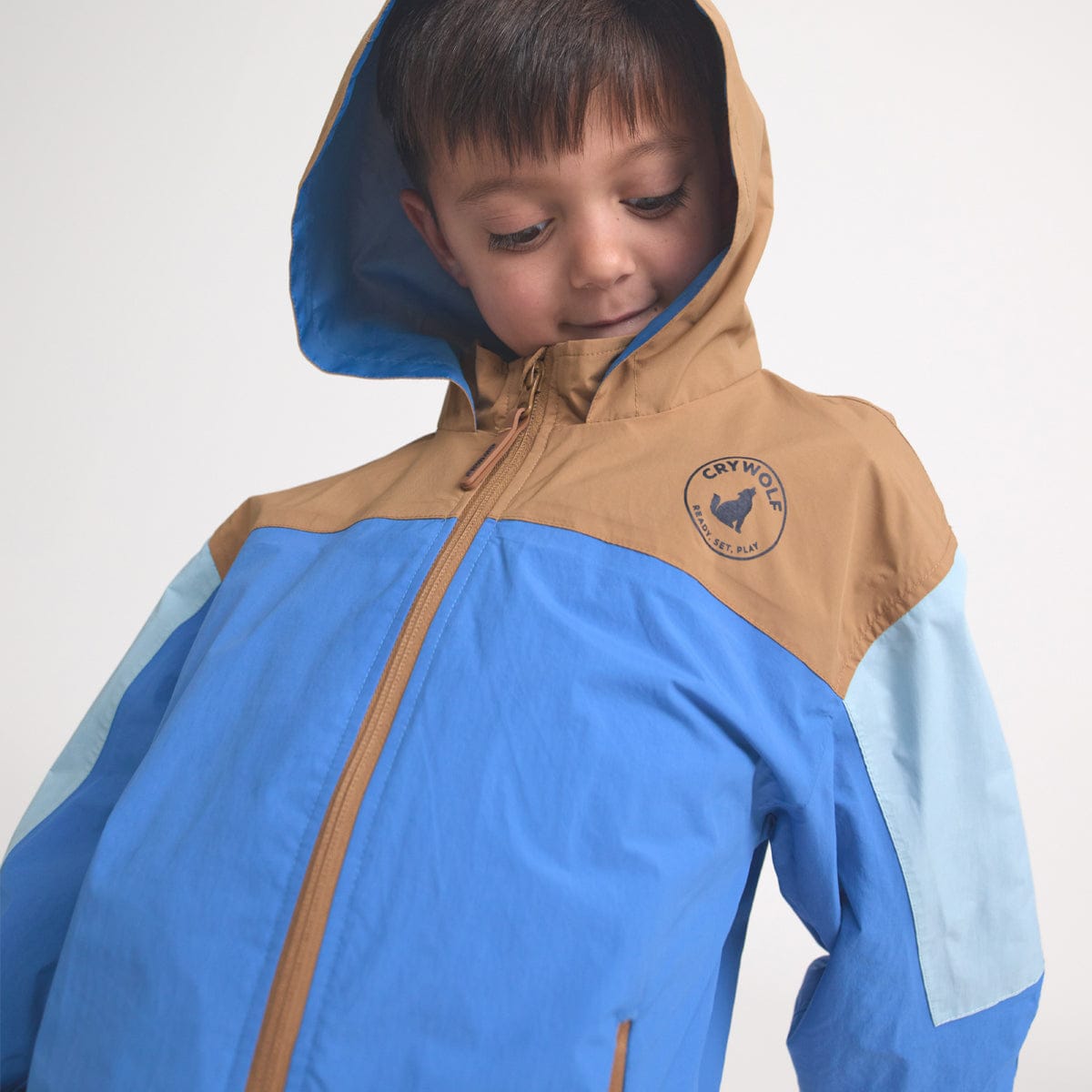 Crywolf Boys Jacket PACKABLE JACKET Ocean Colourblock