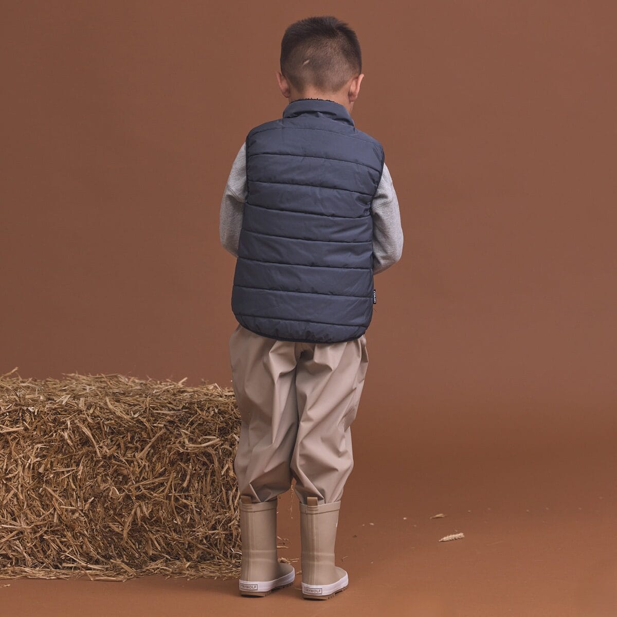 Crywolf Boys Jacket REVERSIBLE YETI VEST Ash Colourblock