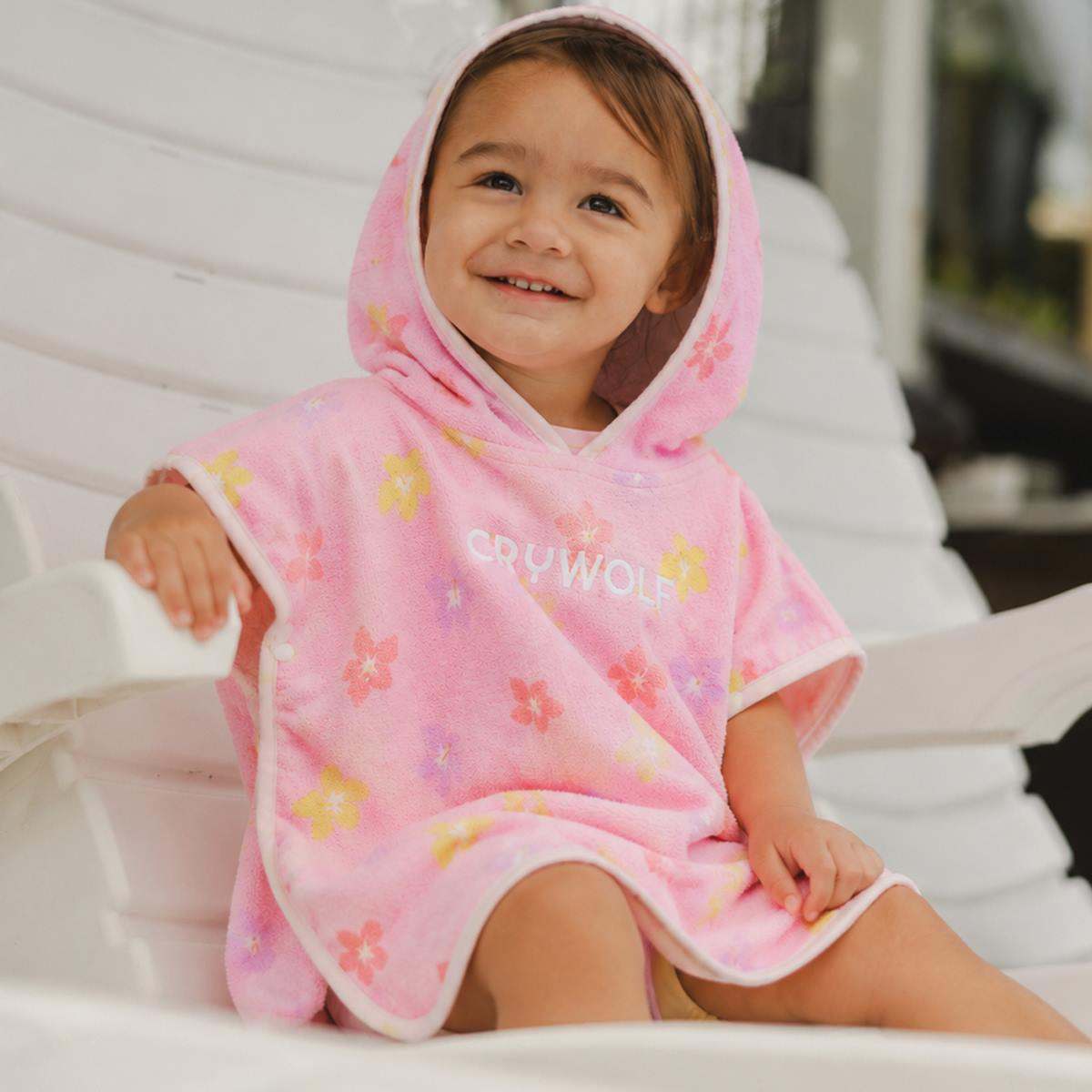 Crywolf Boys Swimwear Baby Hooded Towel - Hibiscus Bloom