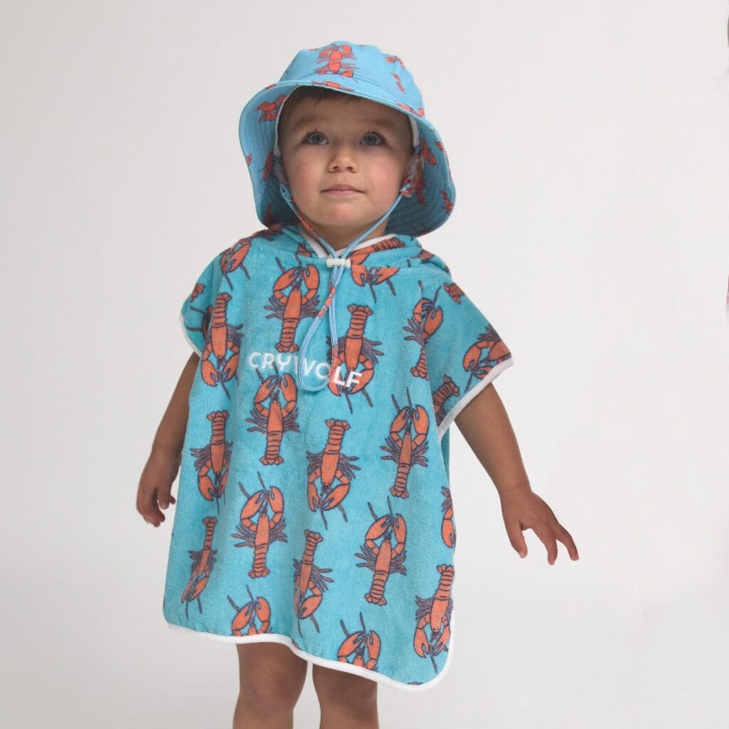 Crywolf Boys Swimwear Baby Hooded Towel - Little Lobsters