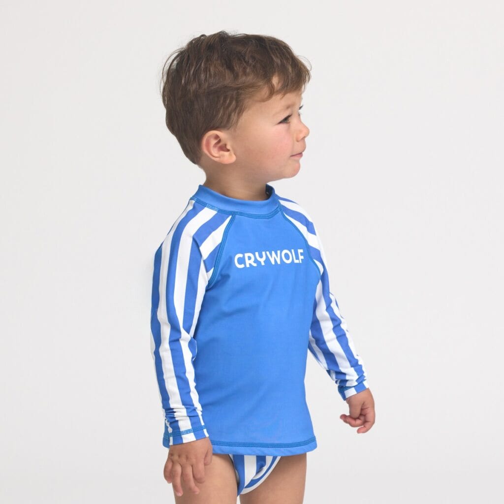Crywolf Boys Swimwear Baby Rash Vest Deep Sea Stripe