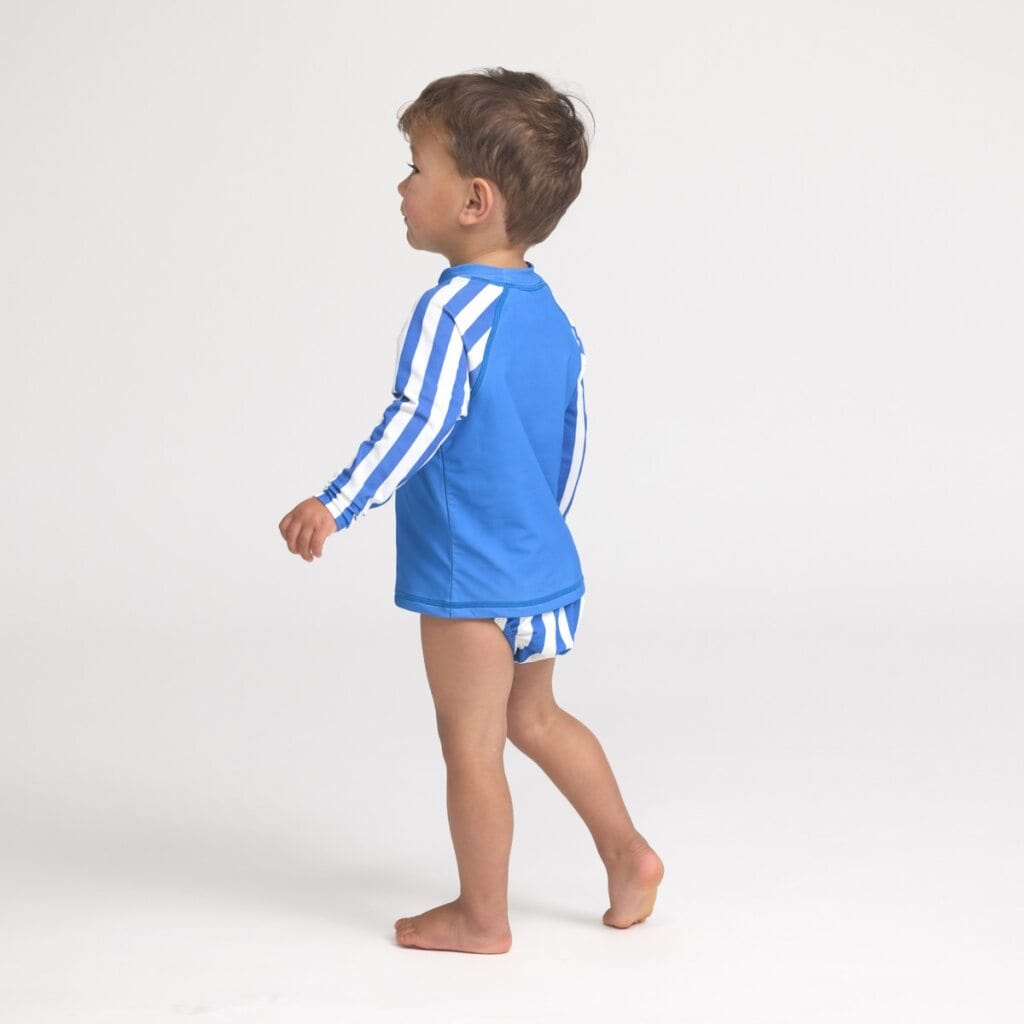 Crywolf Boys Swimwear Baby Rash Vest Deep Sea Stripe