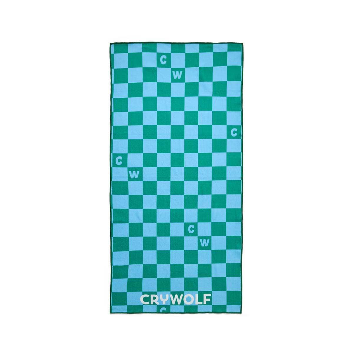 Crywolf Boys Swimwear RAPID DRY TOWEL Sea Green Check