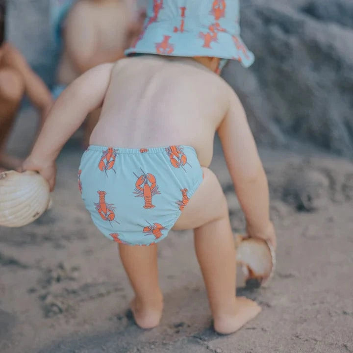 Crywolf Boys Swimwear Reusable Swim Nappy Little Lobsters