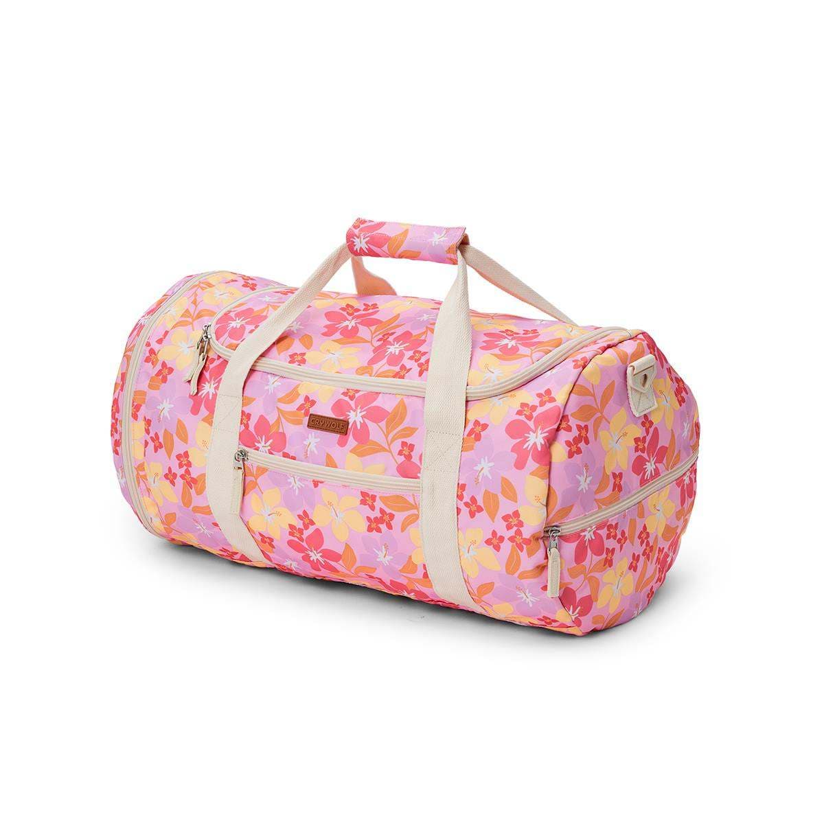 Crywolf Duffel PACKABLE DUFFLE BAG Hibiscus Daze