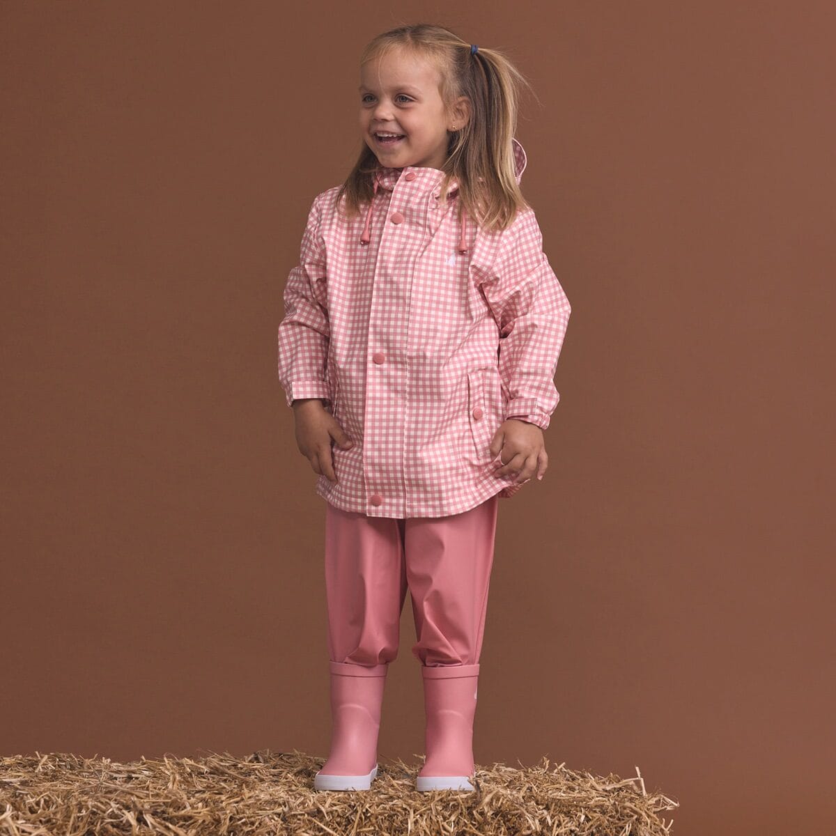 Crywolf Girls Jacket 3Y PLAY JACKET Rose Gingham