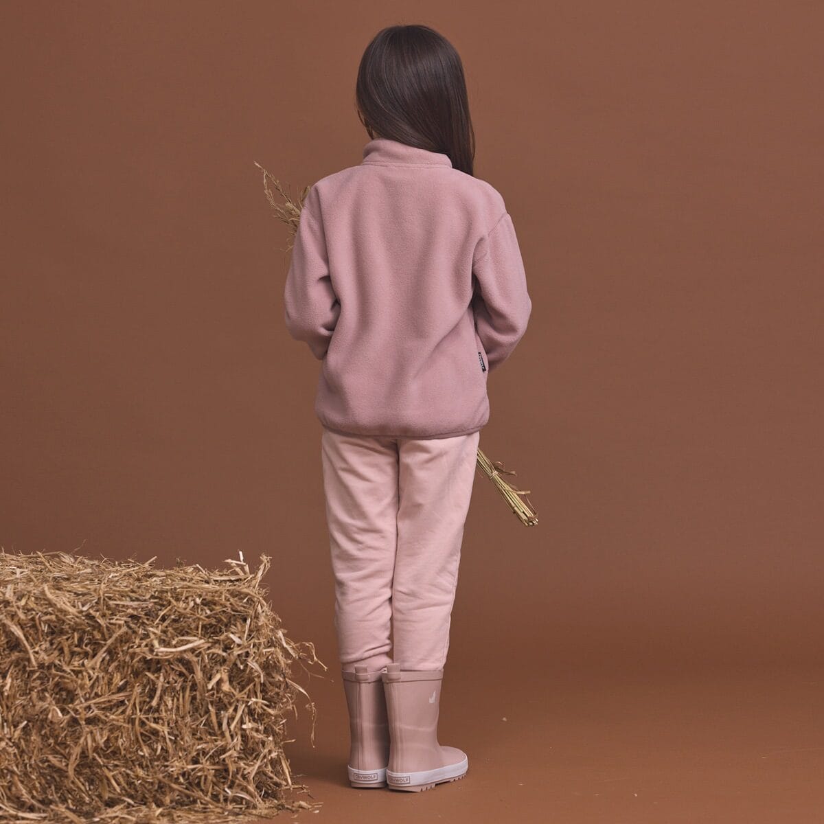 Crywolf Girls Jacket Lightweight Fleece Pink Rose