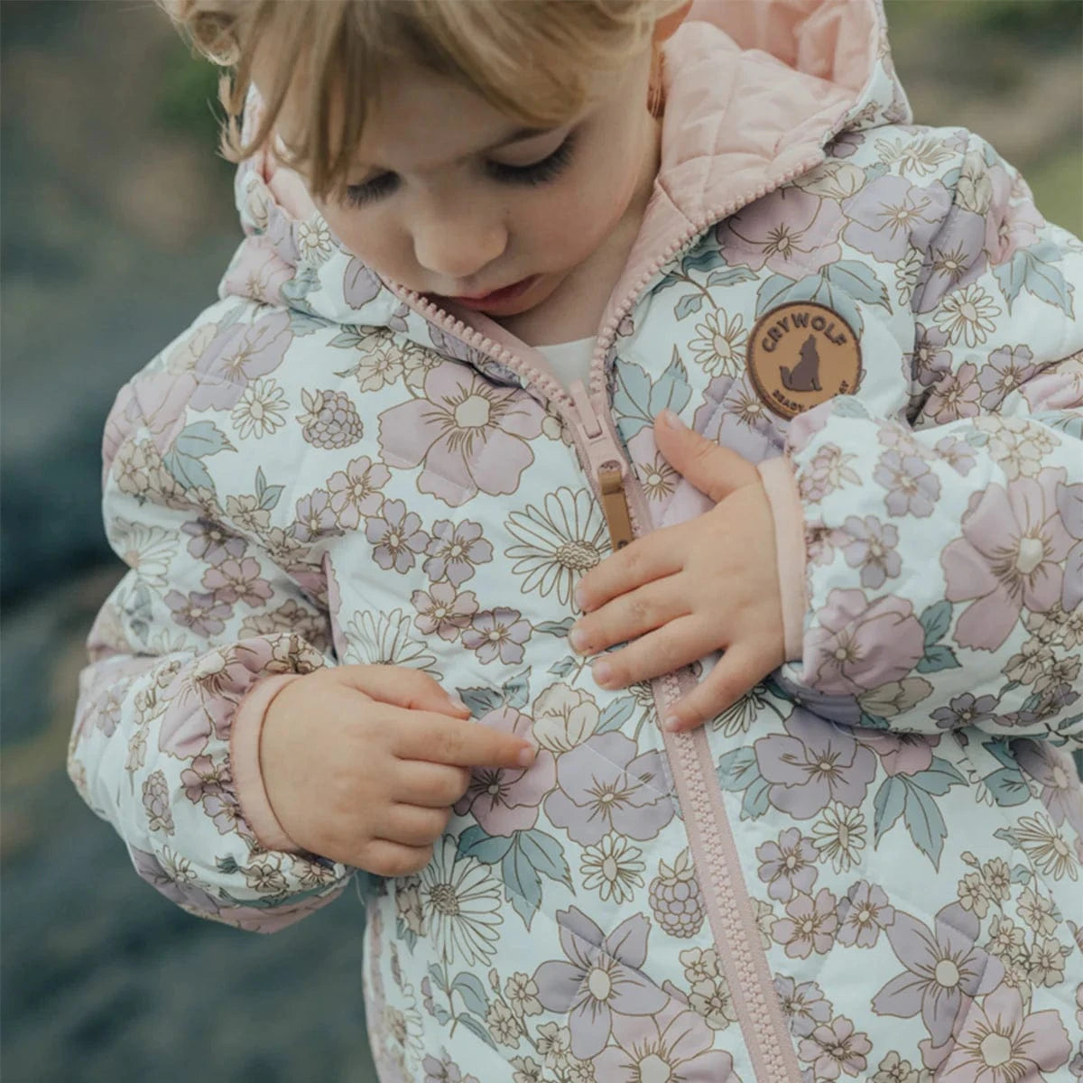 Crywolf Girls Jacket REVERSIBLE ECO-PUFFER Daisy Floral
