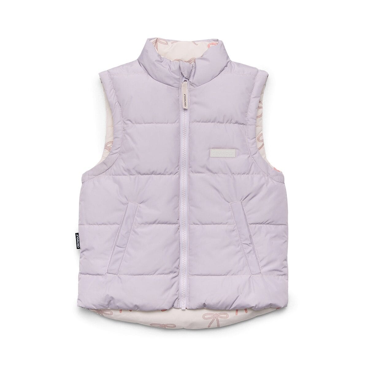 Crywolf Girls Jacket REVERSIBLE ECO-PUFFER VEST Bows