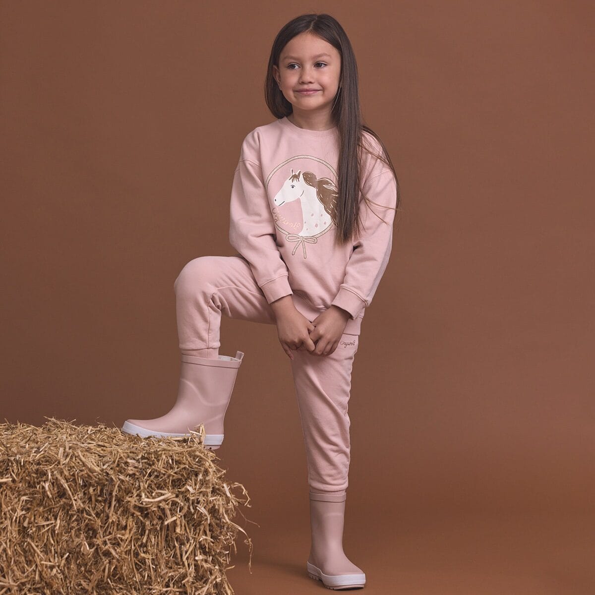 Crywolf Girls Pant Chill Trackpant Dusty Pink