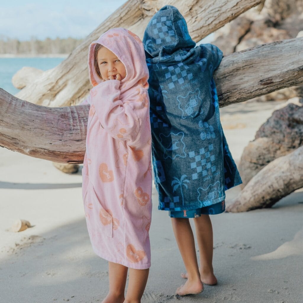 Crywolf Girls Swimwear Everywhere Zip-Up Towel Navy