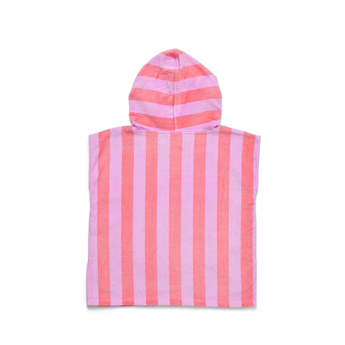 Crywolf Girls Swimwear Hooded Towel - Flamingo Stripe