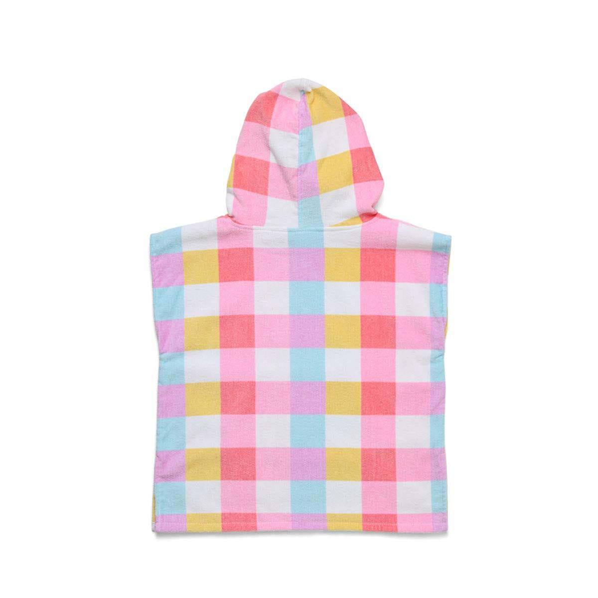 Crywolf Girls Swimwear Hooded Towel - Pop Gingham